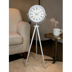 Mey İthalat® Ivory Beyaz Tripod Ayaklı Saat