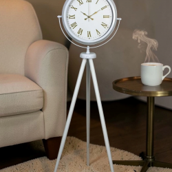 Mey İthalat® Ivory Beyaz Tripod Ayaklı Saat