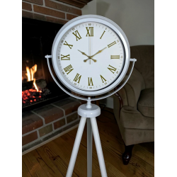 Mey İthalat® Ivory Beyaz Tripod Ayaklı Saat