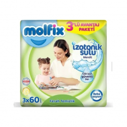 Mey İthalat®   İzotonik Sulu Ferah Temizlik Islak Havlu Mendil 3'Lü 180 Yaprak