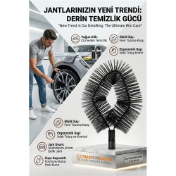 Mey İthalat® Jant Temizleme Fırçası – Yoğun Kıllı, Derin Temizlik 723053