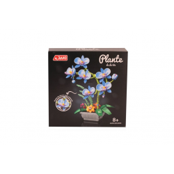 Mey İthalat® JK29011 JAKİ MAVİ ORKİDE SAKSIDA 581 PARÇA BLOCK OYUNCAK