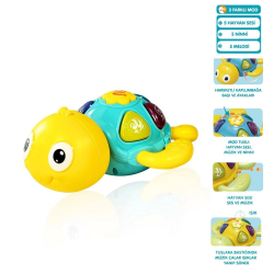 Mey İthalat® JLG-855-100A IŞIKLI VE MÜZİKLİ KAPLUMBAĞA -VRD