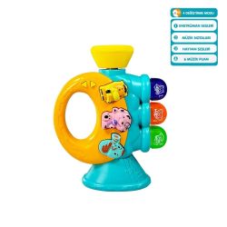 Mey İthalat® JLG-855-38A IŞIKLI VE MÜZİKLİ TROMPET BEBEK -VRD