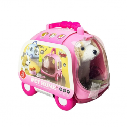 Mey İthalat®  JND-6802 Taşıma Araba Çantalı Hareketli Pilli Köpek Set -Vardem Oyuncak
