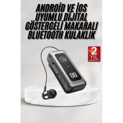 Mey İthalat® Kablolu Kulak İçi 5.2 Makaralı Titreşimli Bluetooth Kulaklık