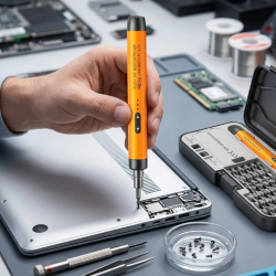 Mey İthalat® Kablosuz Alüminyum Gövdeli Elektrikli Tornavida 38 Uçlu Teknik Servis Seti