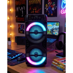 Mey İthalat® Kablosuz Bluetooth Hoparlör LED Işıklı USB ve TF Kart Destekli