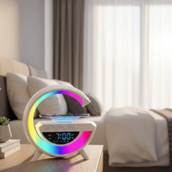 Mey İthalat® Kablosuz Bluetooth Hoparlör RGB Aydınlatmalı Çoklu Medya Destekli