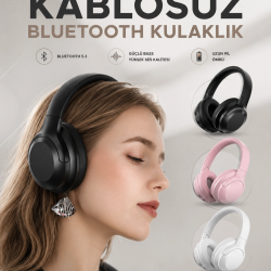 Mey İthalat® Kablosuz Bluetooth Kulaklık ANC/ENC Destekli Kulak Üstü Yüksek Ses Kaliteli