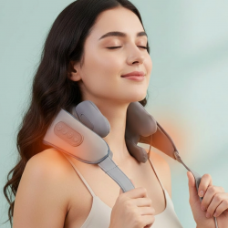 Mey İthalat® Kablosuz Boyun ve Omuz Masaj Aleti | Isıtmalı ve Yoğurmalı