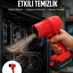 Mey İthalat® Kablosuz Elektrikli Toz Üfleyici Çok Amaçlı Temizlik Aleti Yeni Nesil