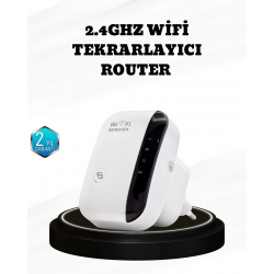 Mey İthalat® Kablosuz İnternet Genişletici 2.4GHz WiFi Repeater Kolay Kurulumlu