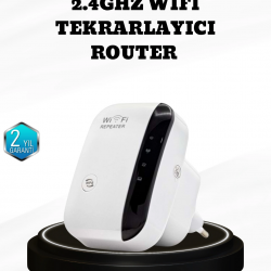 Mey İthalat® Kablosuz İnternet Genişletici 2.4GHz WiFi Repeater Kolay Kurulumlu