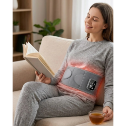 Mey İthalat® Kablosuz Isı Terapili Bel Kemeri 3 Masaj Modlu USB Şarjlı Tasarım