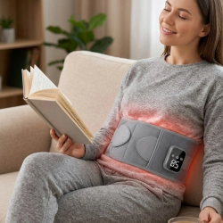 Mey İthalat® Kablosuz Isı Terapili Bel Kemeri 3 Masaj Modlu USB Şarjlı Tasarım