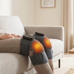 Mey İthalat® Kablosuz Isıtmalı Diz Omuz Masaj Cihazı Titreşimli Eklem Masaj Bandı 2li Set