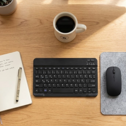 Mey İthalat® Kablosuz Klavye ve Mouse Kombosu Bluetooth Uyumlu Sessiz Set