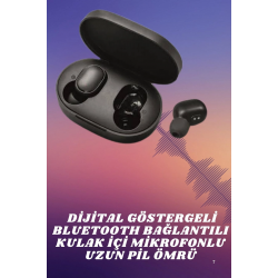 Mey İthalat® Kablosuz Kulak İçi Bluetooth Kulaklık Stereo Dokunmatik Kontrollü Kulaklık