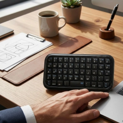 Mey İthalat® Kablosuz Mini Bluetooth Klavye Telefon Tablet PC Uyumlu