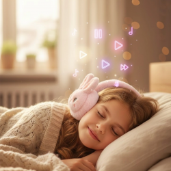 Mey İthalat® Kablosuz Peluş Bluetooth Kulaklık 40mm Hoparlör ve Mikrofonlu