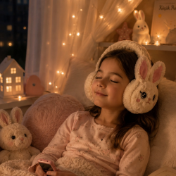 Mey İthalat® Kablosuz Peluş Bluetooth Kulaklık Yumuşak Tasarım ve TF Kart Desteği