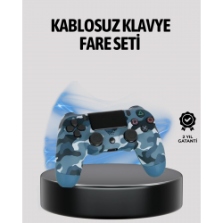 Mey İthalat® Kablosuz PS4 Controller Çift Motorlu Dayanıklı Gamepad