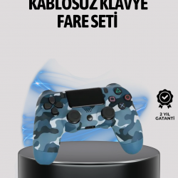 Mey İthalat® Kablosuz PS4 Controller Çift Motorlu Dayanıklı Gamepad