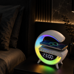 Mey İthalat® Kablosuz RGB Bluetooth Hoparlör USB FM ve AUX Destekli Taşınabilir Ses Sistemi