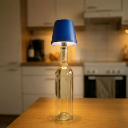 Mey İthalat®  Kablosuz Şarjlı Aplik Şişe ası - Dokunmatik 3 Farklı Işık Modlu Şişe İçin LED Masa ası