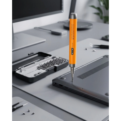 Mey İthalat® Kablosuz Şarjlı Elektrikli Tornavida Seti 38 Uçlu Type C Li Pil Hassas Tamir Seti