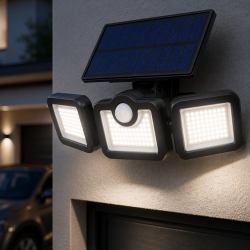 Mey İthalat® Kablosuz Solar Projektör Hareket Sensörlü Dış Cephe Lambası