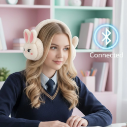 Mey İthalat® Kablosuz Tavşan Tasarımlı Bluetooth Kulaklık TF Kart Destekli