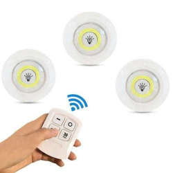 Mey İthalat® Kablosuz Uzaktan Kumandalı 3lü Led Lamba Seti