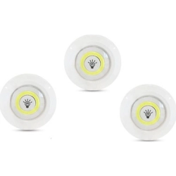 Mey İthalat® Kablosuz Uzaktan Kumandalı 3lü Led Lamba Seti