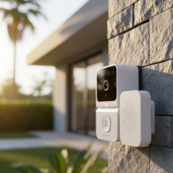 Mey İthalat® Kablosuz Video Kapı Zili Android iOS Uyumlu Güvenlik Kamerası