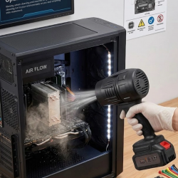 Mey İthalat® Kablosuz Yaprak Üfleyici Bahçe ve Araç Temizleme Hava Üfleme Makinesi