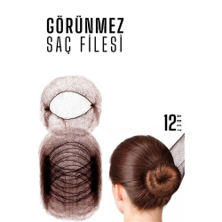 Mey İthalat® KAHVE Saç Filesi Görünmez 12 ADET 720099