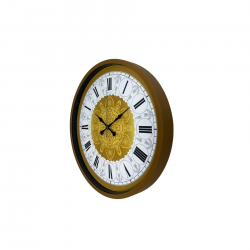 Mey İthalat® Kahverengi 36 Cm Desenli Duvar Saati