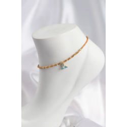 Mey İthalat® Kahverengi Miyuki Boncuklu Balık Kuyruğu Motifli Halhal