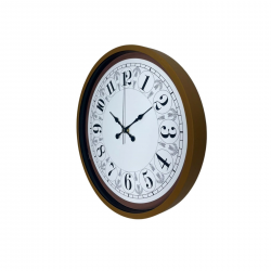 Mey İthalat® Kahverengi Motifli 36 Cm Duvar Saati