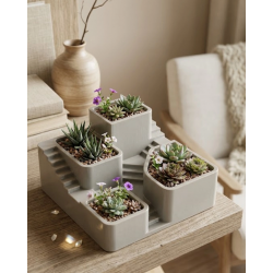 Mey İthalat® KAKTÜS SAKSI SETİ GRİ