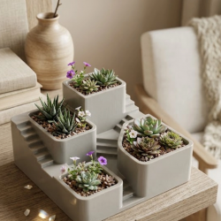 Mey İthalat® KAKTÜS SAKSI SETİ GRİ