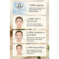 Mey İthalat® Kalp Şeklinde Soğuk Yüz Masaj Aleti - Cilt Sıkılaştırıcı ve Şişkinlik Giderici Cryo Sticks