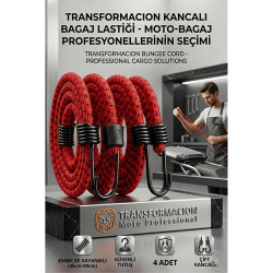 Mey İthalat® Kancalı Bagaj Lastiği - Motosiklet Bagaj Lastiği Esnek Paslanmaz Kancalı 2 Kancalı 4 lü PAKET 429053