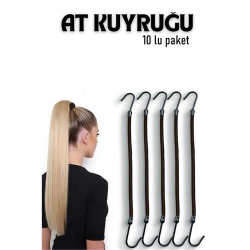 Mey İthalat® Kancalı At Kuyruğu Lastik Toka 10 ADET 717249