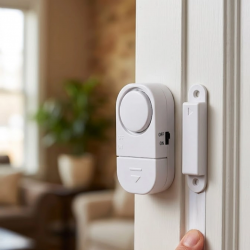 Mey İthalat® Kapı Alarmı Pencere Sensörü 90 dB Sesli Güvenlik Sistemi Kolay Montajlı