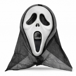 Mey İthalat® Kapşonlu Çığlık Maskesi Scream Maskesi - Hayalet Maskesi 33x21 cm