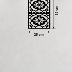 Mey İthalat® Kar Tanesi ve Barok Desenli Ahşap Duvar Tablosu - 25x35 cm Lazer Kesim Pano