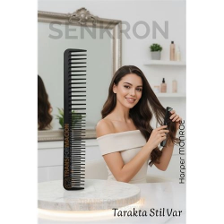 Mey İthalat® Karbon Plastik Saç Kesim Tarağı – 17.2 cm, Kuaför ve Kişisel Kullanıma Uygun 722298